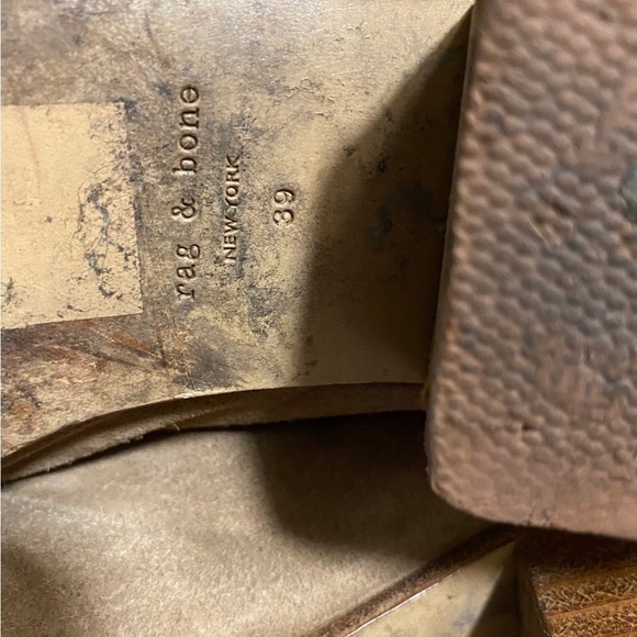 Rag & Bone Women’s Beige Brown Suede Walker Ankle Boots Camel Size 39 Nubuck 8 - Picture 10 of 14